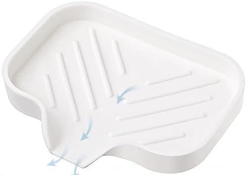 Silicone Soap Dish & Tray - Self Draining, Durable Rubber with Drainage - Kitchen & Shower Soap Holder - Image 4