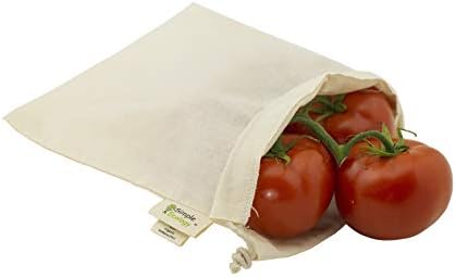 Simple Ecology Reusable Grocery Produce Shopping and Storage Bags, Organic Cotton Muslin, Small 3 pack - Image 6