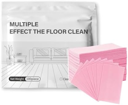 100 Pcs Multi-Purpose Floor Cleaning Tablets, Water Soluble Cleaning Tabs for Hardwood Floors, Laminate Floors and RV Walls (Pink) by Unknown