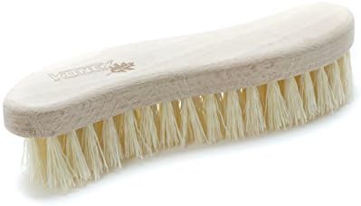 Konex Heavy Duty Scrub Brush - Old-Fashioned Wooden Design, Curved for Bathtubs, Wall and Floor Tiles - S-Shaped for Grime and Mildew Removal by Konex