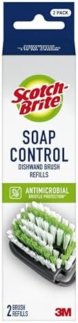 Scotch-Brite Soap Control Dishwand Brush Refills, Non-Scratch Scrub Brush Heads, Durable & Odor-Resistant, 6 Count (12 Total Refills) - Image 5