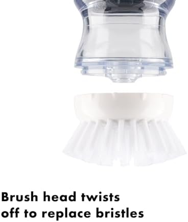 OYV Soap Dispensing Palm Brush Refills, 4-Pack Replacement Heads, White - Image 3