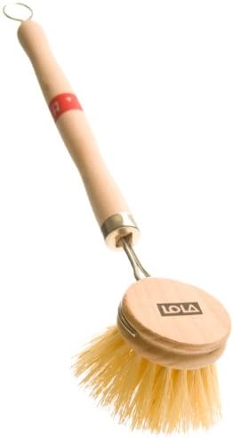LOLA -The Original - Tampico Vegetable & Dish Brush, 6 Pack, Sustainable Wood Ergonomic Handle w/Tampico Fiber Bristles - Image 4