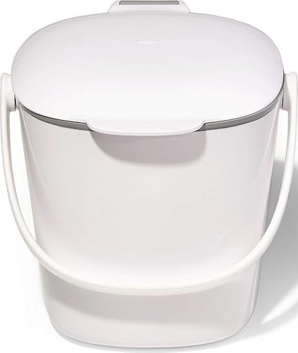 OXO Good Grips Easy-Clean Compost Bin, White, 0.75 Gal by Unknown