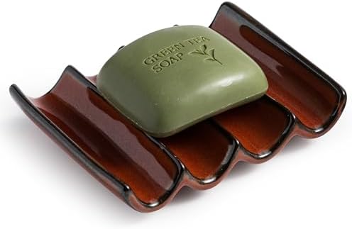 Bathroom Soap Dish for Shower, Bar Soap Holder with Drainage by Cormomu