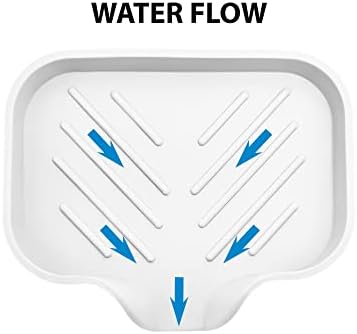 2 Pcs White Silicone Self Draining Rectangular Soap Dishes - Waterfall Soap Trays - Soap Dishes for Bar Soap - Soap Boxes - Soap Case - Soap Container - Soap Pads - Kitchen Sink - Shower - Bathroom ! - Image 6