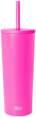 Simple Modern Iced Coffee Tumbler, Insulated | 24oz | Pink by Unknown