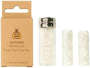 SuperBee Dentos Toothpaste Tablets & Dentos Floss, 14 Tabs, Fluoride Free & Eco Friendly, Travel Mouthwash Tablets, Sensitive Bites Kids Adults, Chewable Tablet, Spearmint - Image 3