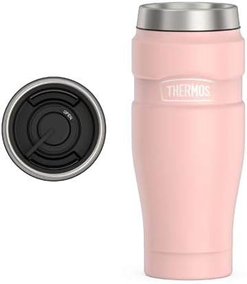 THERMOS Stainless King Stainless Steel Tumbler, 16oz, Matte Pink by Thermos