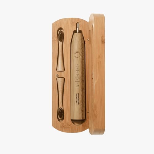 Sustainable Tomorrow Zen and Junior Bamboo Premium Electric Toothbrush Holder Case | Eco-Friendly Bathroom Storage Box | Heavy Duty Oral Care Organiser for Adults & Kids by SustainableTomorrow