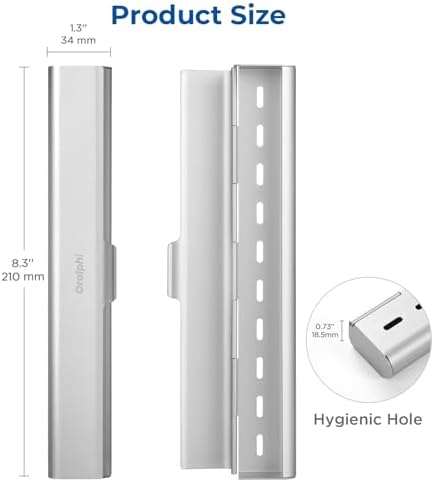 Aluminum Toothbrush Travel Case, Portable Travel Toothbrush Holder, Durable Manual Toothbrush Box Container for Traveling, Bathroom, Camping, Business Trip-1Pack Silver - Image 4