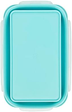 CARTINTS Large Collapsible Camping Food Containers, 1200ml Silicone Lunch Container, Microwave Safe Reusable Meal Prep Container For Indoor&Outdoor Kitchen With Foldable Spoon, Blue - Image 7