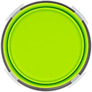 CARTINTS 1200ml Large Collapsible Meal Prep Containers, Reusable Silicone Food Storage Containers, Stackable Fridge Storage Containers, With Leakproof Lids, Microwave and Freezer Safe, Green - Image 4