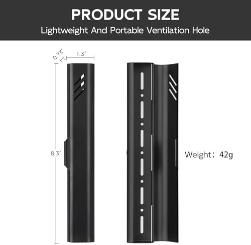 Travel Toothbrush Case, Portable Toothbrush Holder, Durable Aluminum Toothbrush Storage Box, Small Breathable Manual Toothbrush Container for Traveling, School, Camping, Business Trip - Black - Image 2