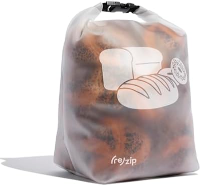 (re) zip Reusable Bread & Bagel Bag, Large 39-Cup Roll Top, Freezer-Safe by rezip