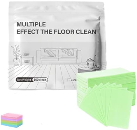 100 Piece Floor Cleaning Tablets Multi-Surface Cleaner, Multi-Surface Floor Cleaner Sheets for Wood, Tile, Marble & Composite Floors (Green) by cooluder