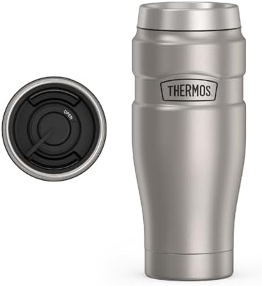 THERMOS Stainless King Vacuum-Insulated Travel Tumbler, 16 Ounce, Matte Steel by Thermos
