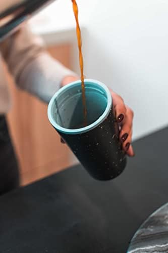 Circular and Co Leakproof Reusable Coffee Cup 12oz/340ml - The World's First Travel Mug Made from Recycled Coffee Cups, 100% Leak-Proof, Sustainable & Insulated (Black & Faraway Blue) - Image 3