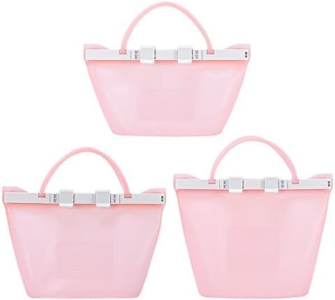 Reusable Silicone Leakproof Food Storage SnapBags Airtight Odorless Bag Stand-Up Bags Flat Bottom Reusable Ziplock Freezer Bag, Dishwasher Safe Bags Reusable Sous Vide Bags