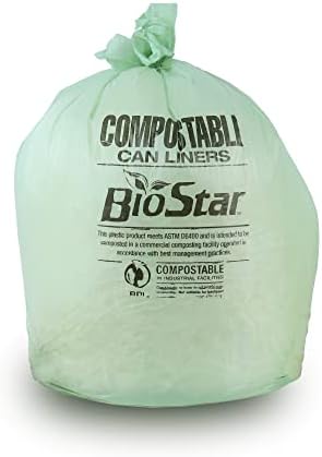 Plasticplace 12-16 Gallon Compostable Trash Bags │ 1Mil │ Green Tint Garbage Can Liners │ 24” x 33” (100 Count) - Image 6