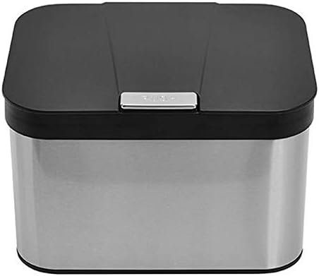 Compost Bin for Countertop, Compost Bucket Indoor Sealed, Food Waste Caddy, 1.13 Gallon Kitchen Compost Container with Lid, Compact and Easy Clean, Black Matte by DullroutInc