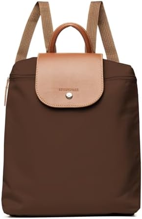 Longvoyage Bonne Vivante 3-Piece Travel Bag Set, Roll-Up Backpack, Large Waterproof Bag & Cosmetic Case, Matching Travel Accessories, Brown - Image 5