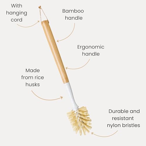 Vigar Zeroline 13.9 in Bamboo Bottle Brush with Long Handle - Image 3