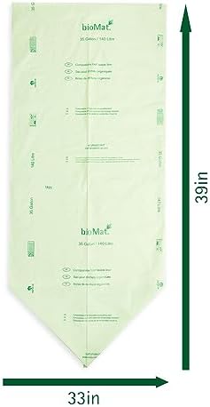bioMat 33-35 Gallon Compostable Food Scrap Bags, 30 Count - Image 4
