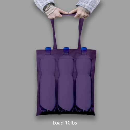 TOPDesign 12-Pack Economical 16"x15" Deep Purple Cotton Tote Bags, Lightweight Medium Reusable Grocery Shopping Cloth Bags, Suitable for DIY, Advertising, Promotion, Gift, Activity - Image 6