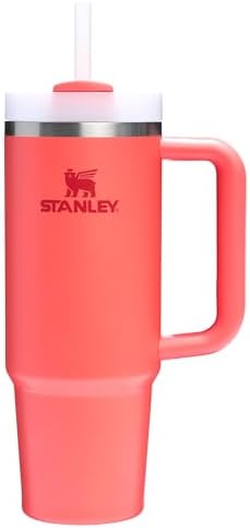 Stanley Quencher H2.0 Tumbler with Handle and Straw 30 oz | Flowstate 3-Position Lid | Cup Holder Compatible for Travel | Insulated Stainless Steel Cup | BPA-Free | Hot Coral by Unknown