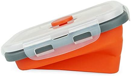 CARTINTS Set of 3 Collapsible Food Storage Containers Collapsible Silicone Bowls, Silicone Lunch Containers with Airtight Lids, Microwave and Freezer Safe, 500ml - Image 3