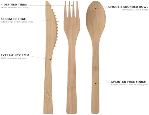 Bamboo Spoons 300 Count - Bulk Disposable Utensils Catering - Image 6