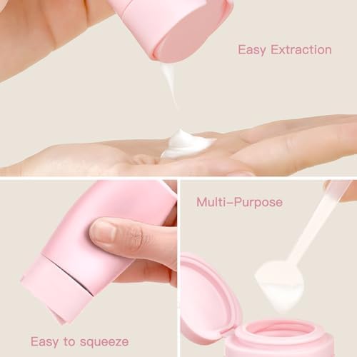 Travel Bottles for Toiletries, 5 Pack Travel Size Containers, TSA Approved Leak Proof - Silicone Toiletry Containers with Clear Bag for Shampoo, Conditioner & Lotion, Travel Essentials - Image 3