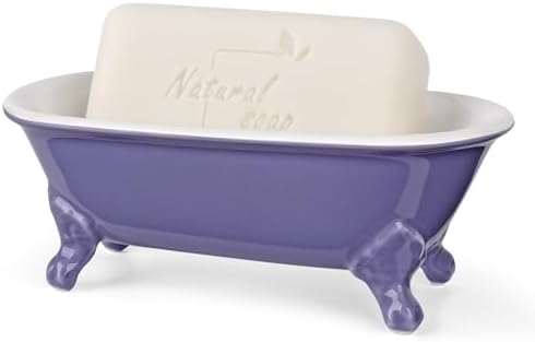 6.5" Mini Clawfoot Bathtub Soap Dish,Bar Soap Holder,Jubilee by NEWHENGS