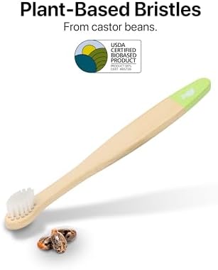 Sea Turtle Plant-Based Bristles, Ultra-Soft Bamboo Toothbrushes, Individually Sealed for Babies (10 Pack) - Image 2