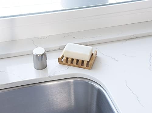 Bamboo Naturals Bar Soap Dish for Sink or Shower, Odor Resistant Tray, Sustainable Bamboo Wood Holder, Great for Bathrooms and Kitchens, 2 Pack - Image 7