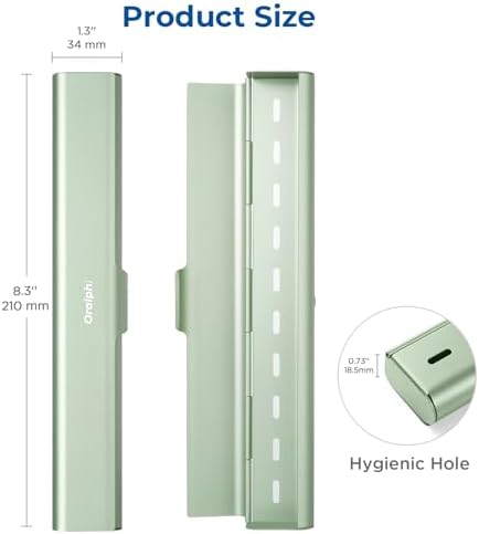 Aluminum Toothbrush Travel Case, Portable Travel Toothbrush Holder, Durable Manual Toothbrush Box Container for Traveling, Bathroom, Camping, Business Trip-Green - Image 5
