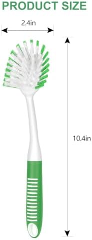 SetSail Dish Brush with Handle, 3 Pack Stiff Bristles Dish Scrubber, Green - Image 2