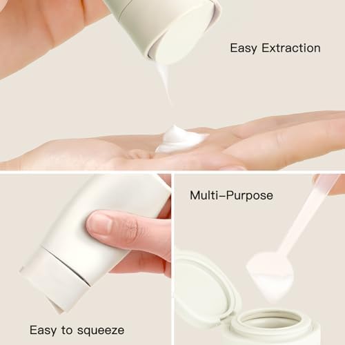 Travel Bottles for Toiletries, 5 Pack Travel Size Containers, TSA Approved Leak Proof - Silicone Toiletry Containers with Clear Bag for Shampoo, Conditioner & Lotion, Travel Essentials - Image 3