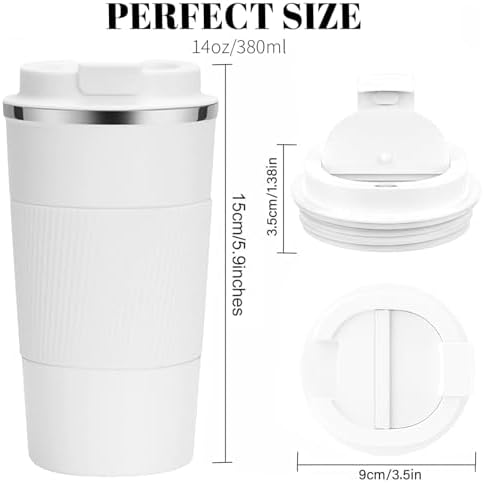 Insulated Travel Coffee Mug, Stainless Steel Coffee Cup with Leakproof Lid - Image 3