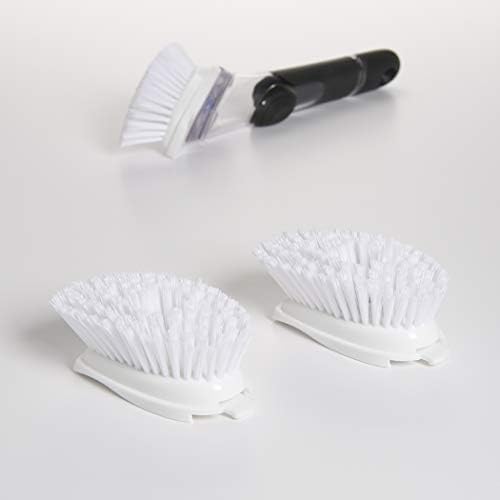 OXO Good Grips Soap Dispensing Dish Brush Refills, 4 Pack, White, Nylon Bristles - Image 2