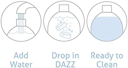 DAZZ Natural Cleaning Tablets - Window & Glass Cleaner Refill Pack - Makes (4) 32oz Bottles - Just Add Water - Image 2