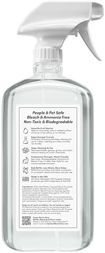 Clean Revolution SuperCharged All Purpose Cleaner Refill with Smart Probiotic + Enzyme Complex, Multi-Surface Kitchen Bathroom & Floor Cleaner, Dreamy Citrus, 18 oz (Pack of 1) - Image 3