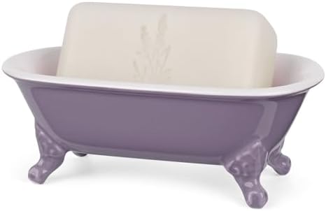 6.5" Mini Clawfoot Bathtub Soap Dish,Bar Soap Holder,Lavender - Image 2