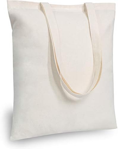 TOPDesign 48-Pack Economical 16"x15" Cotton Tote Bags, Lightweight Medium Reusable Grocery Shopping Cloth Bags, Suitable for DIY, Advertising, Promotion, Gift, Activity by TOPDesign