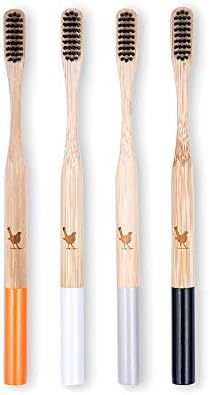 Bamboo Toothbrush with Soft Charcoal Infused Bristles by NativeBirds