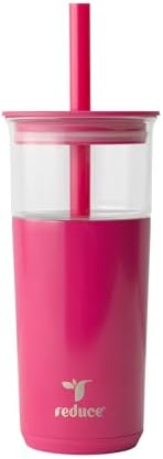 REDUCE Aspen - 20oz Vacuum Insulated Glass Tumbler - Extra Wide Straw & Lid by Reduce