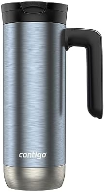 Contigo Superior 2.0 Stainless Steel Travel Mug with Handle Leak-Proof Lid Double-Wall Insulation for Hot & Cold Beverages, 20oz ,Dark Ice, Ideal for Commuting and Travel by Unknown