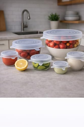 Premium 120g Silicone Stretch Lids, 6 Pack – Extra-Thick Reusable Food Covers – BPA-Free, Airtight & Leak-Resistant - Image 2