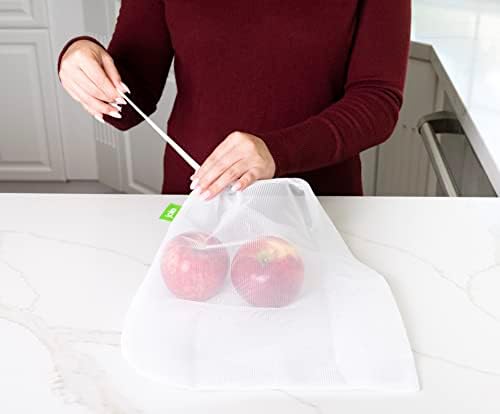 Joie Reusable Produce Bags 5pc Set, Sustainable, Nylon, Mesh, Machine Washable, Eco-Friendly, 5.5 x 6 inches - Image 6